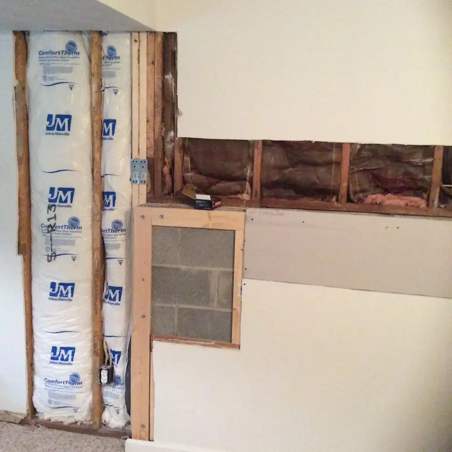Wall insulation replacement during Contents Cleaning & Restoration in Jackson